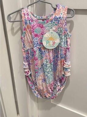 Little Sleepies Doodle Blooms Bubble Romper 2T NWT